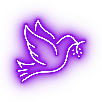 Neon purple dove icon